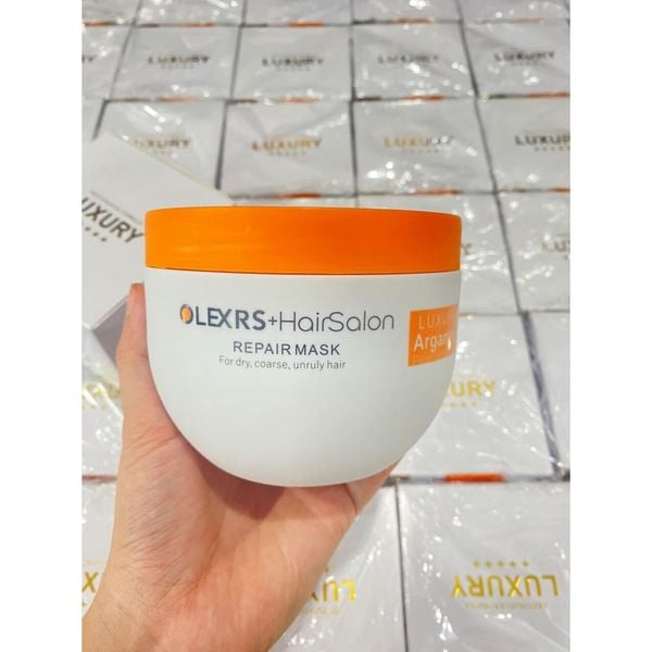 KEM Ủ TÓC OLEXRS HAIRSALON PURE 100% ARGAN OIL COLLAGEN COMPLEX REPAIR MASK 500ML