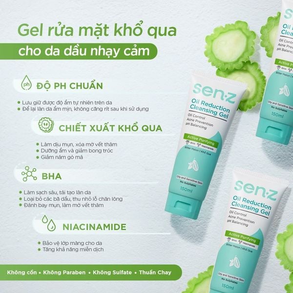 SỮA RỬA MẶT SEN-Z CLEANSING GEL [TẶNG SỮA RỬA MẶT SEN-Z 30ML]