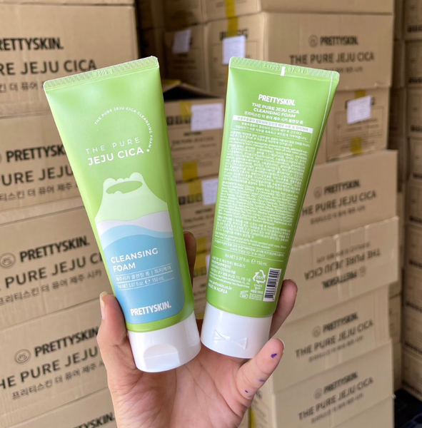 SỮA RỬA MẶT PRETTY SKIN RAU MÁ JEJU CICA