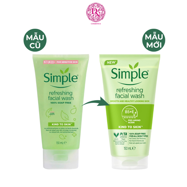 SỮA RỬA MẶT SIMPLE DẠNG GEL (MÀU XANH) - HÀNG NHẬP KHẨU