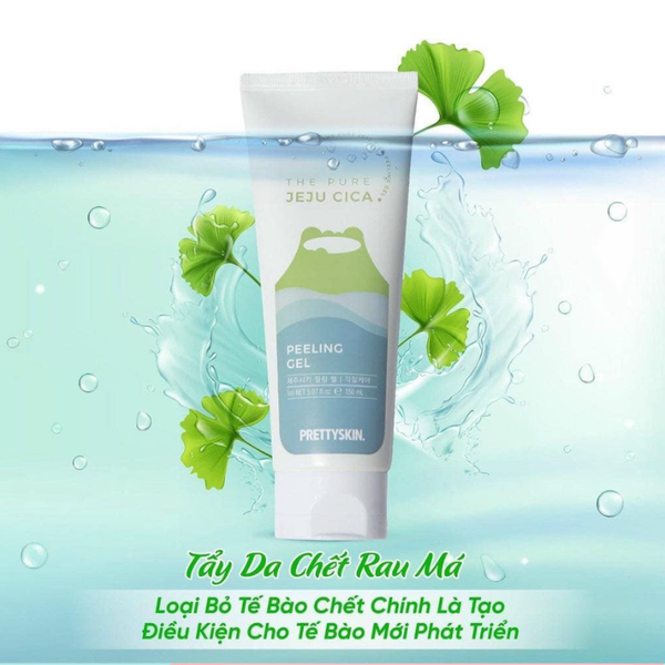 TẨY DA CHẾT PRETTY SKIN RAU MÁ JEJU CICA 150ML