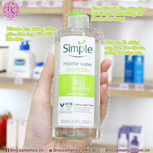 TẨY TRANG SIMPLE 200ML - HÀNG NHẬP KHẨU