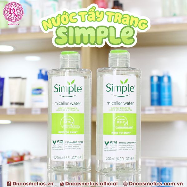 TẨY TRANG SIMPLE 200ML - HÀNG NHẬP KHẨU