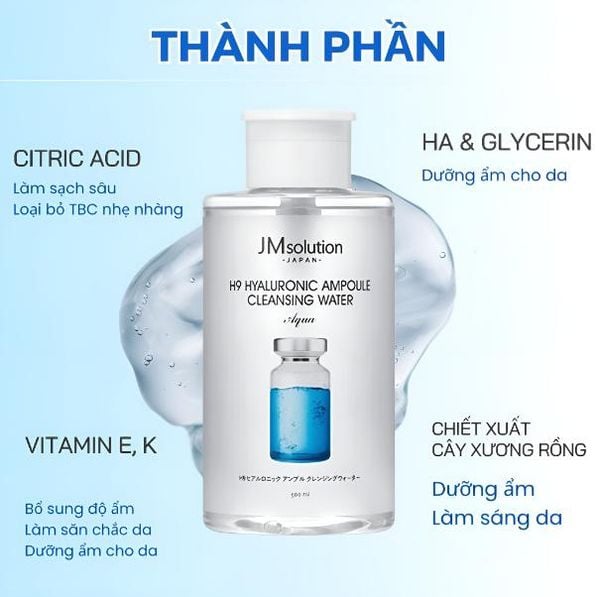 NƯỚC TẨY TRANG JM SOLUTION CLEANSING WATER 500ML