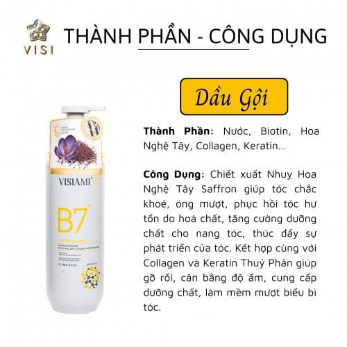 DẦU GỘI XẢ B7 VISIAMI