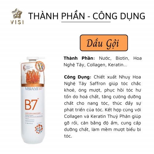 DẦU GỘI XẢ B7 VISIAMI