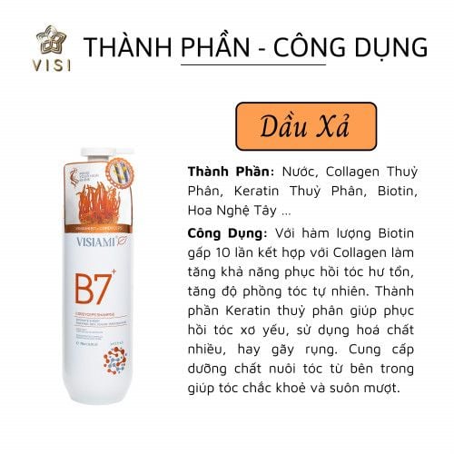 DẦU GỘI XẢ B7 VISIAMI