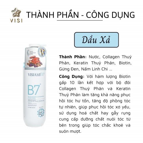DẦU GỘI XẢ B7 VISIAMI