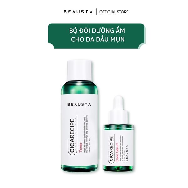 COMBO TONER & SERUM BEAUSTA CHIẾT XUẤT RAU MÁ CICARECIPE SERUM SPECIAL SET