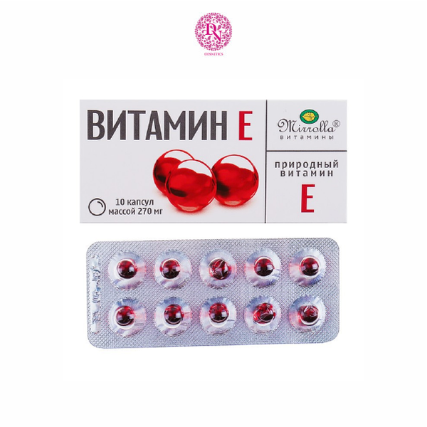 VITAMIN E NGA 270MG DẠNG VĨ 20 VIÊN ( MÀU ĐỎ )