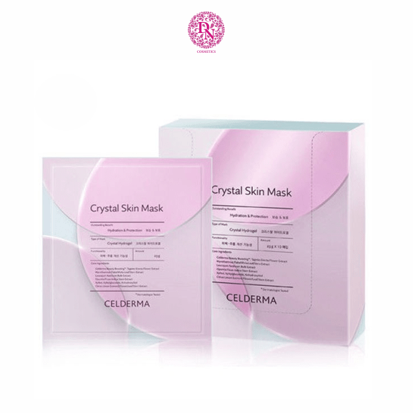 MẶT NẠ THẠCH ANH CELDERMA CRYSTAL SKIN MASK HỘP 10 MIẾNG
