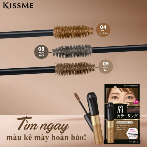 MASCARA CHẢI ĐỔI MÀU LÔNG MÀY KISS ME HEAVY ROTATION CHỐNG TRÔI SIÊU BỀN