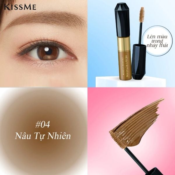 MASCARA CHẢI ĐỔI MÀU LÔNG MÀY KISS ME HEAVY ROTATION CHỐNG TRÔI SIÊU BỀN