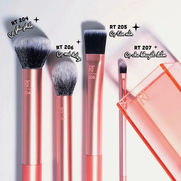 SET 4 CỌ TRANG ĐIỂM CƠ BẢN REAL TECHNIQUES FLAWLESS BASE SET