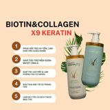 Bộ dầu gội xả Voudioty Keratin X9 Biotin & Collagen 3