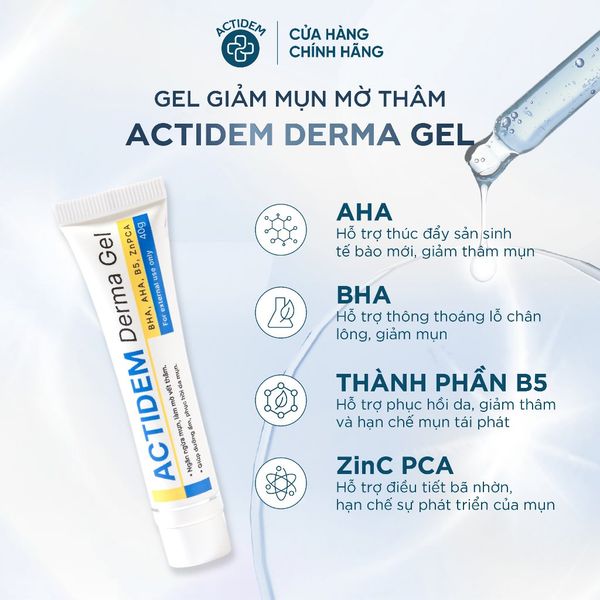 GEL GIẢM MỤN ACTIDEM DERMA GEL 18G