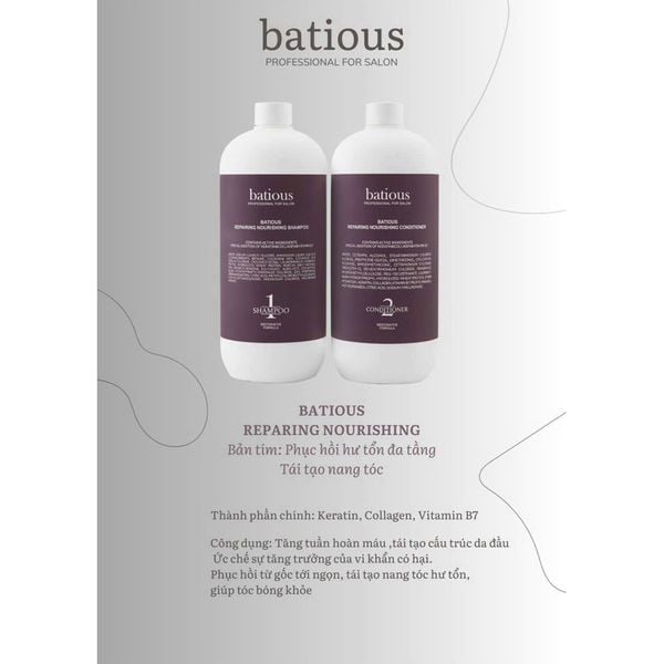 DẦU GỘI XẢ BATIOUS PROFESSIONAL FOR SALON