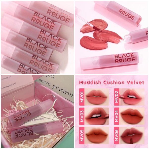 SON KEM LÌ BLACKROUGE MUDDISH CUSHION VELVET