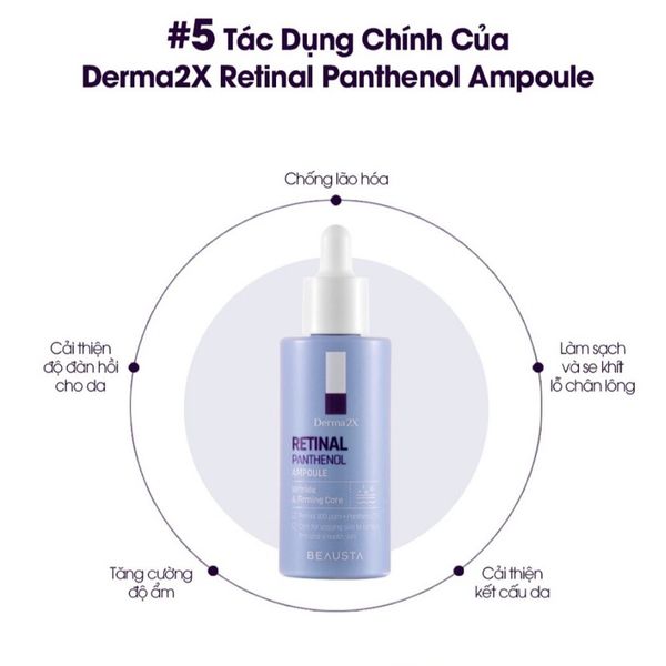 TINH CHẤT CHỐNG LÃO HOÁ BEAUSTA DERMA2X RETINAL PANTHENOL AMPOULE 50ML