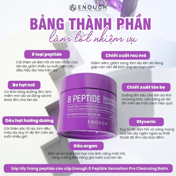 SÁP TẨY TRANG CAO CẤP ENOUGH PRO CLEANSING BALM 100ML