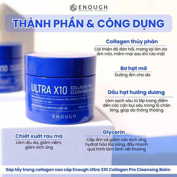 SÁP TẨY TRANG CAO CẤP ENOUGH PRO CLEANSING BALM 100ML