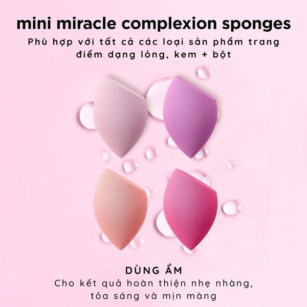 SET 4 BÔNG MÚT MINI REAL TECHNIQUES MIRACLE SPONGES