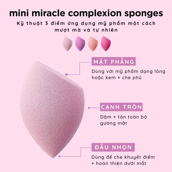 SET 4 BÔNG MÚT MINI REAL TECHNIQUES MIRACLE SPONGES