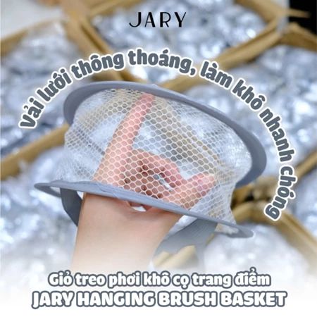 GIỎ TREO PHƠI KHÔ CỌ TRANG ĐIỂM JARY HANGING BRUSH BASKET