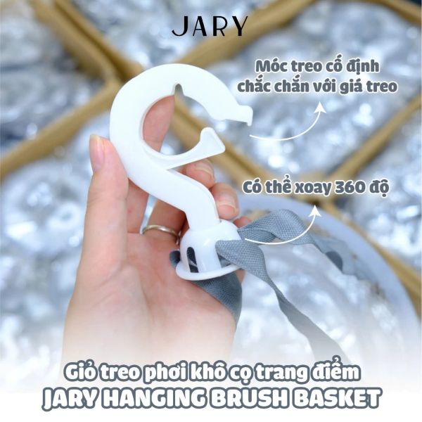 GIỎ TREO PHƠI KHÔ CỌ TRANG ĐIỂM JARY HANGING BRUSH BASKET