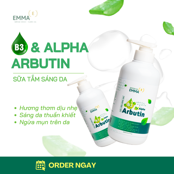 SỮA TẮM EMMA B3 & ALPHA ARBUTIN 500ML