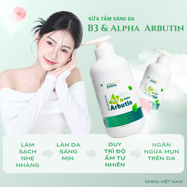 SỮA TẮM EMMA B3 & ALPHA ARBUTIN 500ML