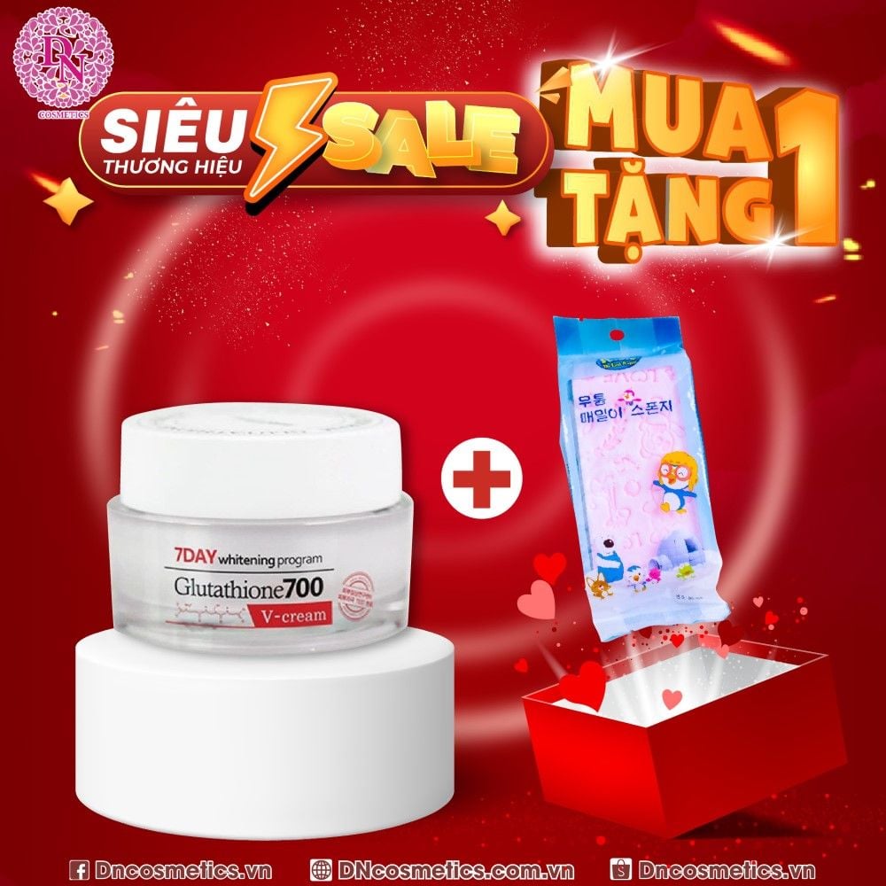 KEM DƯỠNG ANGEL'S LIQUID 7DAY WHITENING GLUTATHIONE PROGRAM 700V CREAM