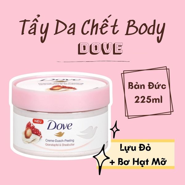 TẨY TẾ BÀO CHẾT CƠ THỂ DOVE EXFOLIATING BODY POLISH SCRUB CHIẾT XUẤT TRÁI LỰU 298G