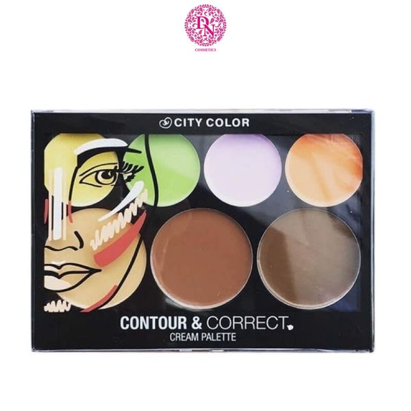 BẢNG CHE KHUYẾT ĐIỂM & TẠO KHỐI DẠNG KEM CITY COLOR CONTOUR & CORRECT PRO CREAM PALETTE