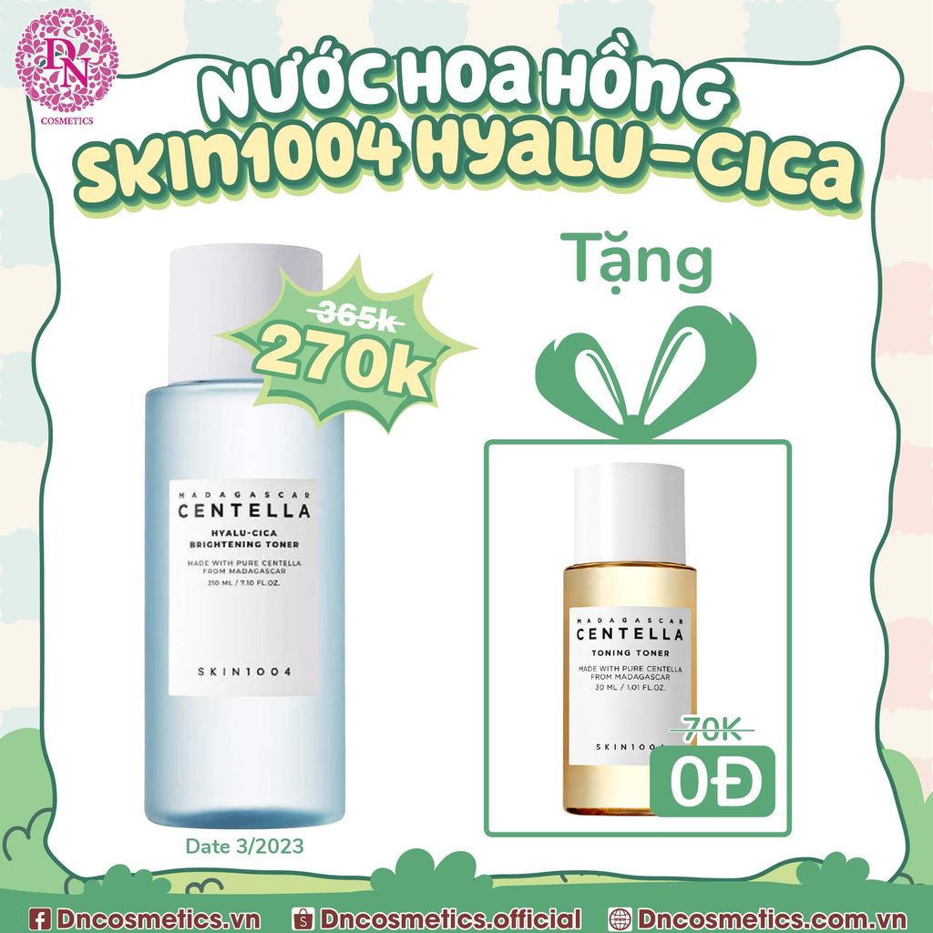 NƯỚC HOA HỒNG DƯỠNG ẨM & SÁNG DA SKIN1004 MADAGASCAR CENTELLA HYALU - CICA TONER 210ML