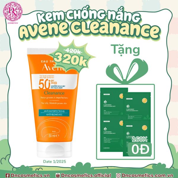 KEM CHỐNG NẮNG AVENE CLEANANCE CHO DA NHỜN MỤN SUNSCREEN SPF50+ 50ML