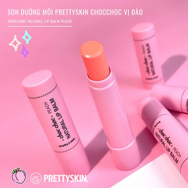 SON DƯỠNG MÔI PRETTY SKIN CHOC CHOC NATURAL LIP BALM [MUA 1 SON DƯỠNG TẶNG 1 MẶT NẠ OHESI 25K]