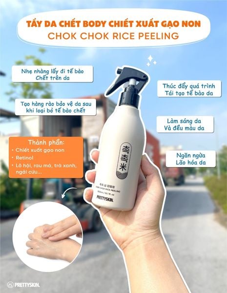 TẨY DA CHẾT GẠO PRETTY SKIN CHOK CHOK RICE PEELING 300ML [MUA 1 TẨY DA CHẾT TẶNG 1 MẶT NẠ OHESI 25K]