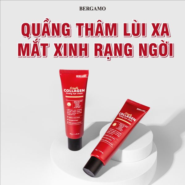 KEM DƯỠNG MẮT COLLAGEN SĂN CHẮC BERGAMO TRIPLE COLLAGEN FIRMING EYE CREAM 50G