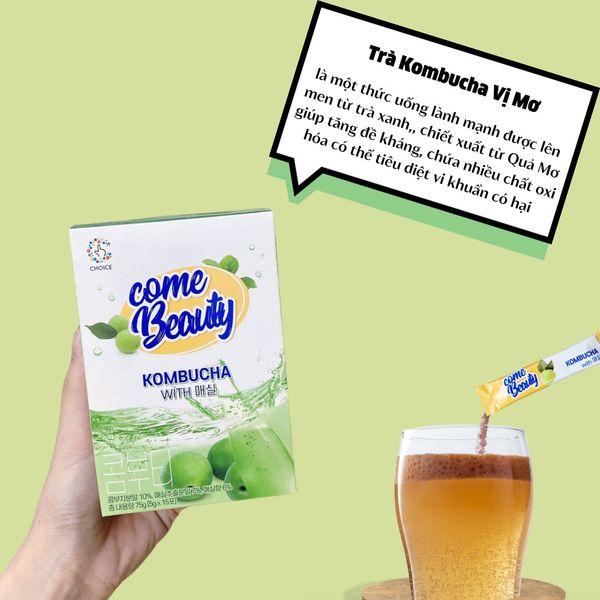 TRÀ KOMBUCHA COME BEAUTY KOMBUTEA HỘP 5 GÓI X 15G