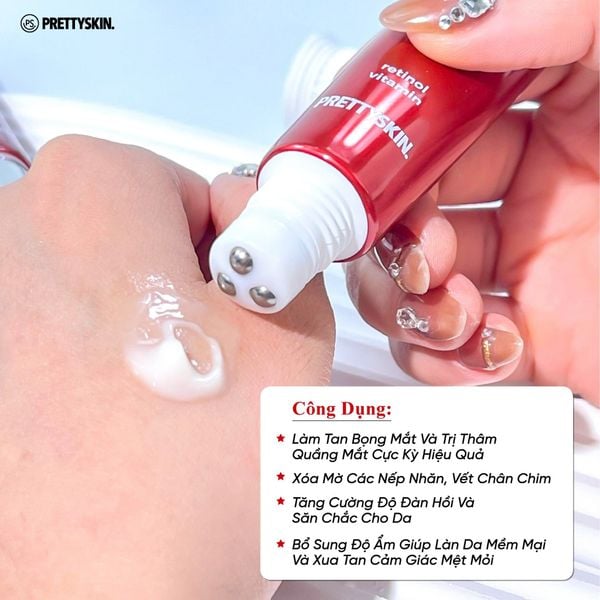 KEM DƯỠNG GIẢM QUẦNG THÂM MẮT, GIẢM NHĂN, CHỐNG LÃO HÓA PRETTY SKIN 30ML [MUA 1 KEM MẮT TẶNG 1 MẶT NẠ OHESI 25K]