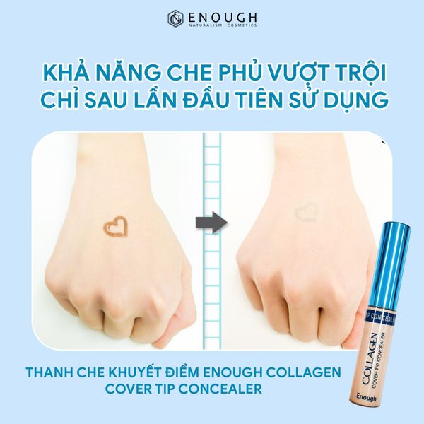 THANH CHE KHUYẾT ĐIỂM COLLAGEN ENOUGH COLLAGEN COVER TIP CONCEALER 9G