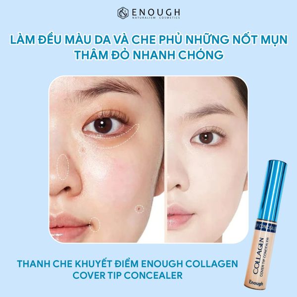 THANH CHE KHUYẾT ĐIỂM COLLAGEN ENOUGH COLLAGEN COVER TIP CONCEALER 9G