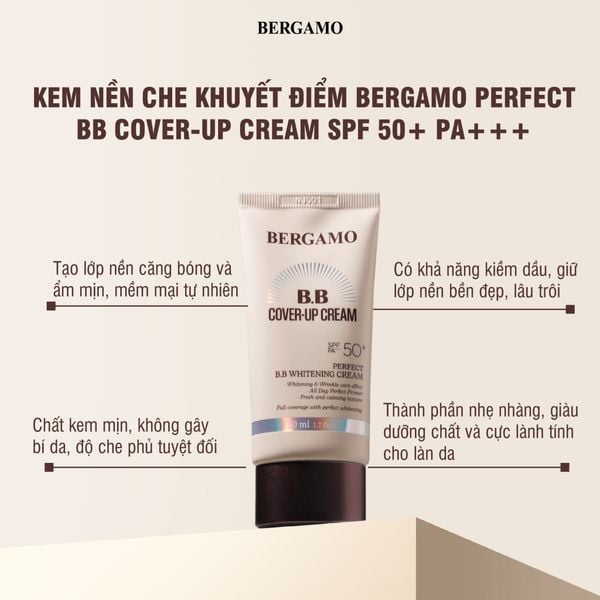 KEM NỀN CHE KHUYẾT ĐIỂM BERGAMO PERFECT BB COVER-UP CREAM (SPF 50+PA+++)