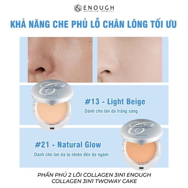 PHẤN PHỦ 2 LÕI COLLAGEN 3IN1 ENOUGH COLLAGEN 3IN1 TWOWAY CAKE 26G