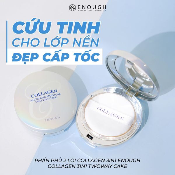 PHẤN PHỦ 2 LÕI COLLAGEN 3IN1 ENOUGH COLLAGEN 3IN1 TWOWAY CAKE 26G