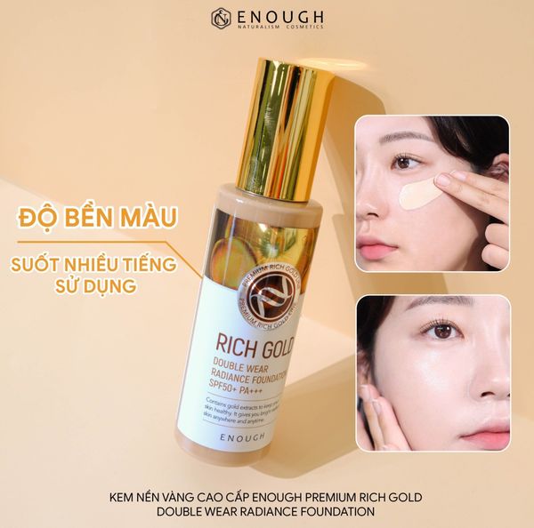 KEM NỀN VÀNG CAO CẤP ENOUGH PREMIUM RICH GOLD DOUBLE WEAR RADIANCE FOUDATION 100ML