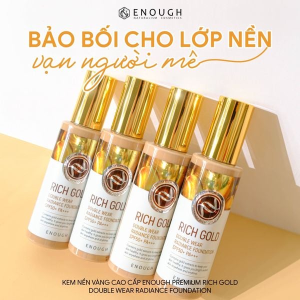 KEM NỀN VÀNG CAO CẤP ENOUGH PREMIUM RICH GOLD DOUBLE WEAR RADIANCE FOUDATION 100ML