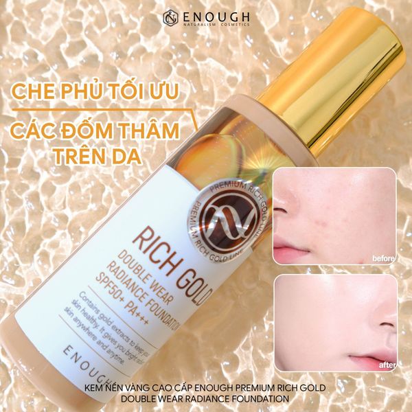 KEM NỀN VÀNG CAO CẤP ENOUGH PREMIUM RICH GOLD DOUBLE WEAR RADIANCE FOUDATION 100ML