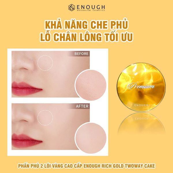 PHẤN PHỦ 2 LÕI CAO CẤP ENOUGH PREMIUM TWOWAY CAKE 13G+13G